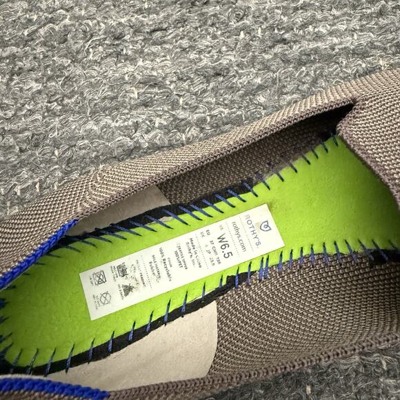 Rothys The Loafer Women 6.5 Mocha Brown Rounded Toe Slip On Flat Shoes Washable - Picture 9 of 12